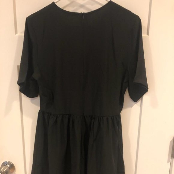 Shein Floral Embroidered Black Dress - Picture 3 of 3